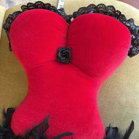 Red & Black Bustier Pillow - Picture 8 of 14